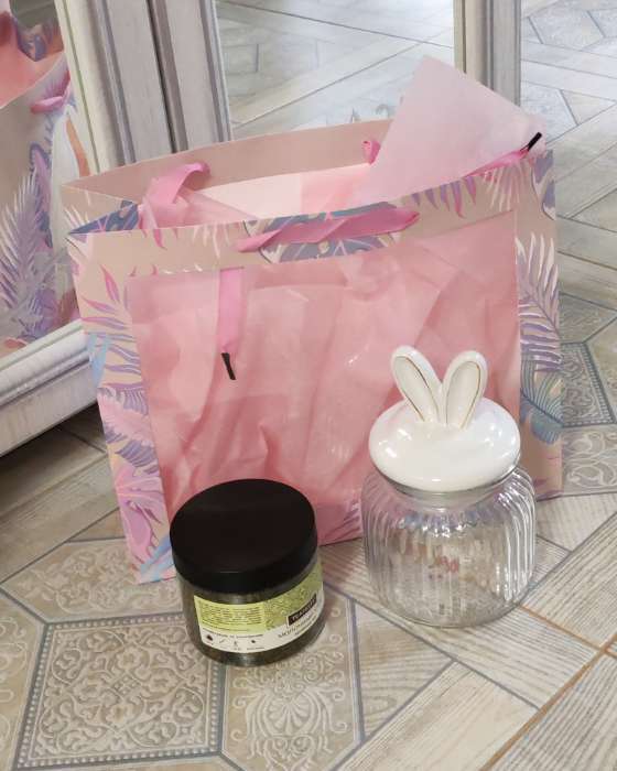 Фотография покупателя товара Банка для сыпучих Доляна «Зайка в золотом», 230 мл, с керамической крышкой, стекло, прозрачная - Фото 3