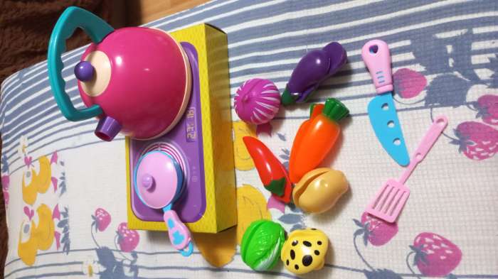 Фотография покупателя товара Посуда детская «Чайник», цвета МИКС - Фото 1
