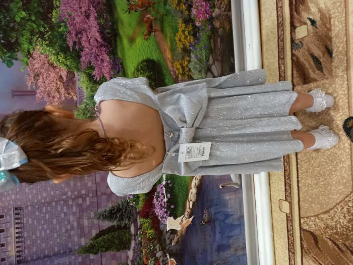 Фотография покупателя товара Платье нарядное детское KAFTAN, р. 30 (98-104 см), серебристый - Фото 1