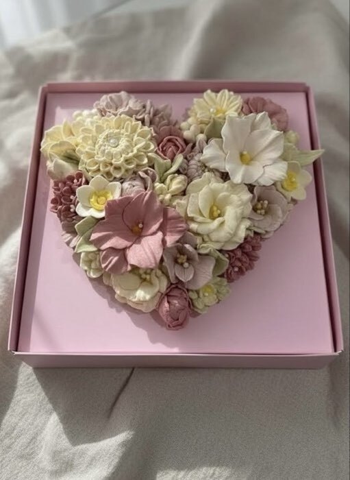 Фотография покупателя товара Коробка для цветов с фигурным вкладышем и пластиковой крышкой Present, 23.5×23.5×15 см - Фото 2