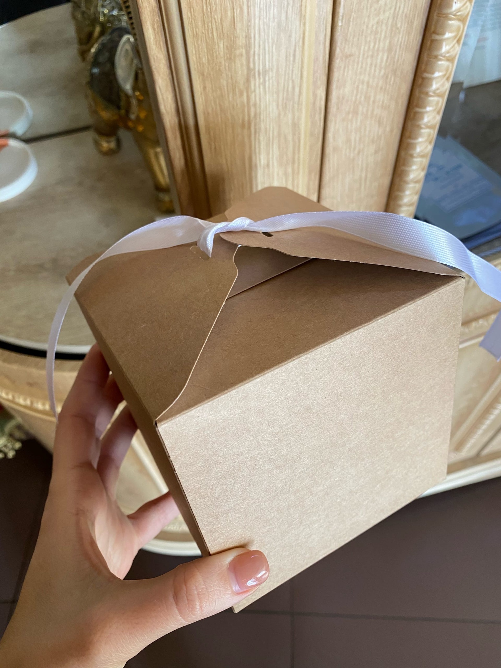 Фотография покупателя товара Коробка подарочная складная крафтовая, упаковка, 12 х 12 х 12 см