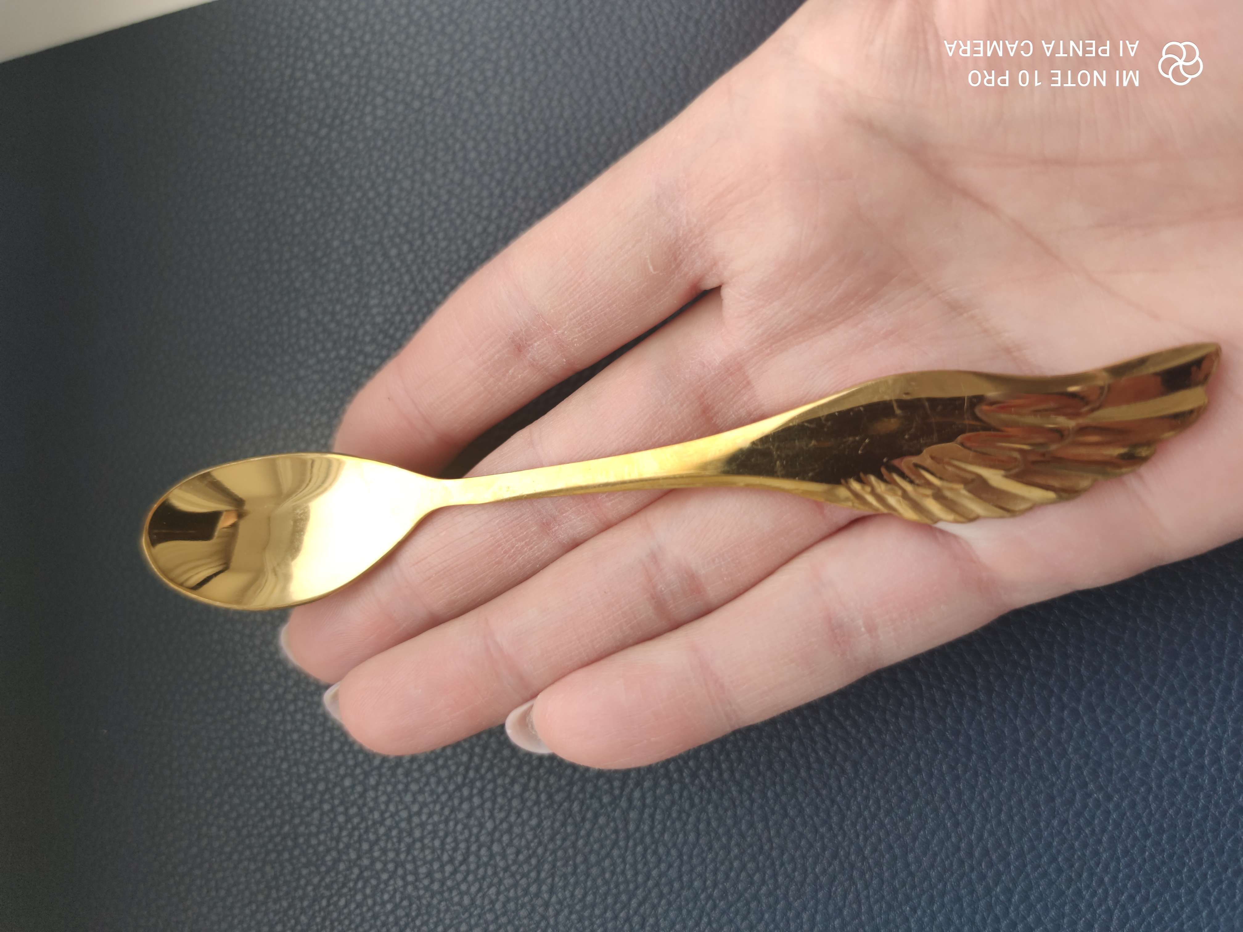 Фотография покупателя товара Ложка чайная из нержавеющей стали Magistro Wings, длина 14 см, цвет золотой