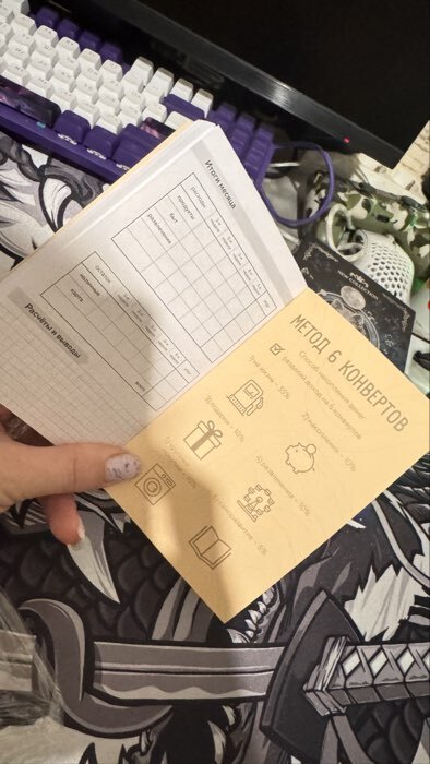 Фотография покупателя товара Блокнот для планирования финансов А6, 68 л «Котик» - Фото 3