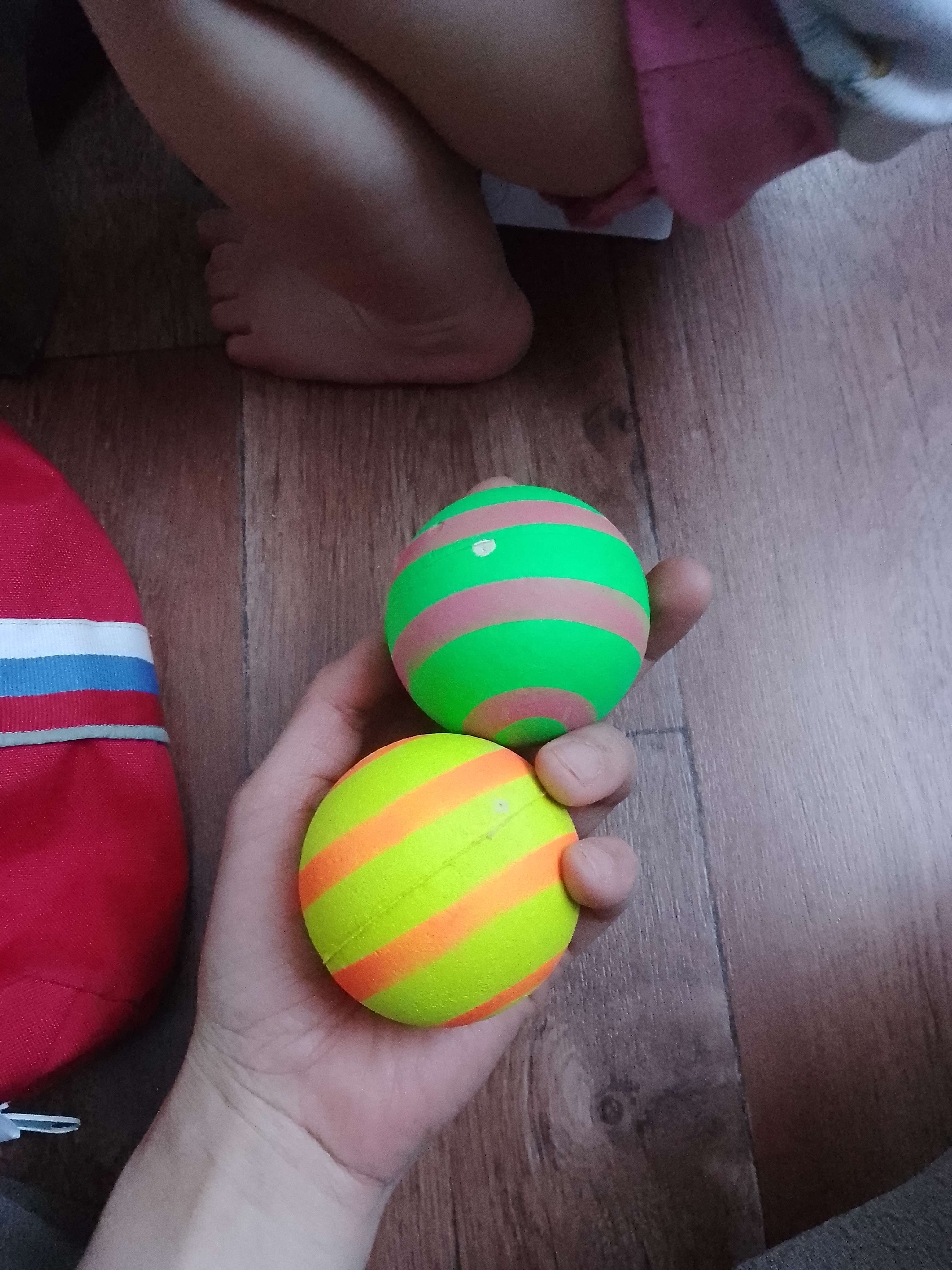 Фотография покупателя товара Игрушка-мяч ненадувной из полимерных материалов «Спиральный мяч попрыгун», МИКС - Фото 1