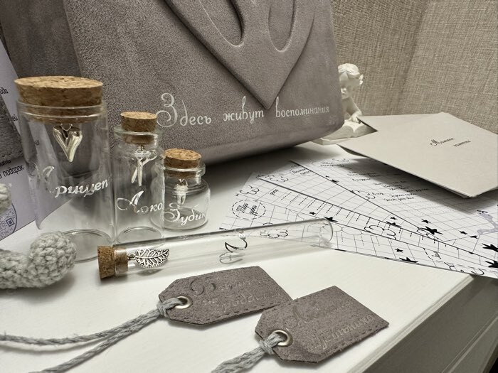 Фотография покупателя товара Декор для творчества стекло с пробкой «Колба» 6×3×3 см - Фото 1