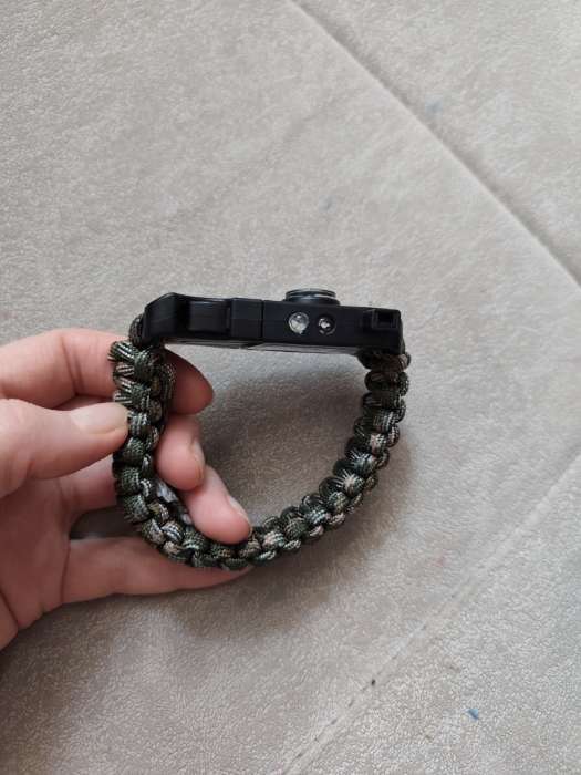 Фотография покупателя товара Браслет для выживания 4 в 1 (паракорд - 3 м, компас, свисток, фонарь), цвет камуфляж - Фото 2