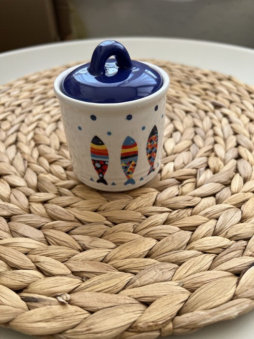 Фотография покупателя товара Сахарница-солонка Доляна «Эвкалипт», 150 мл, d=7 см, керамика, белая - Фото 4