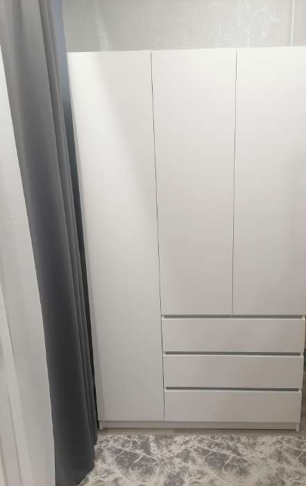 Фотография покупателя товара Шкаф распашной четырёхстворчатый «Мадера», 3 ящика, 1600×520×2100 мм, цвет графит - Фото 1