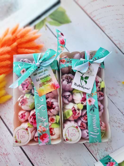 Фотография покупателя товара Коробка для печенья, белая, 25×18×3 см - Фото 1