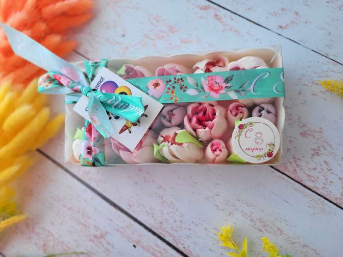 Фотография покупателя товара Коробка для печенья, белая, 25×18×3 см - Фото 2