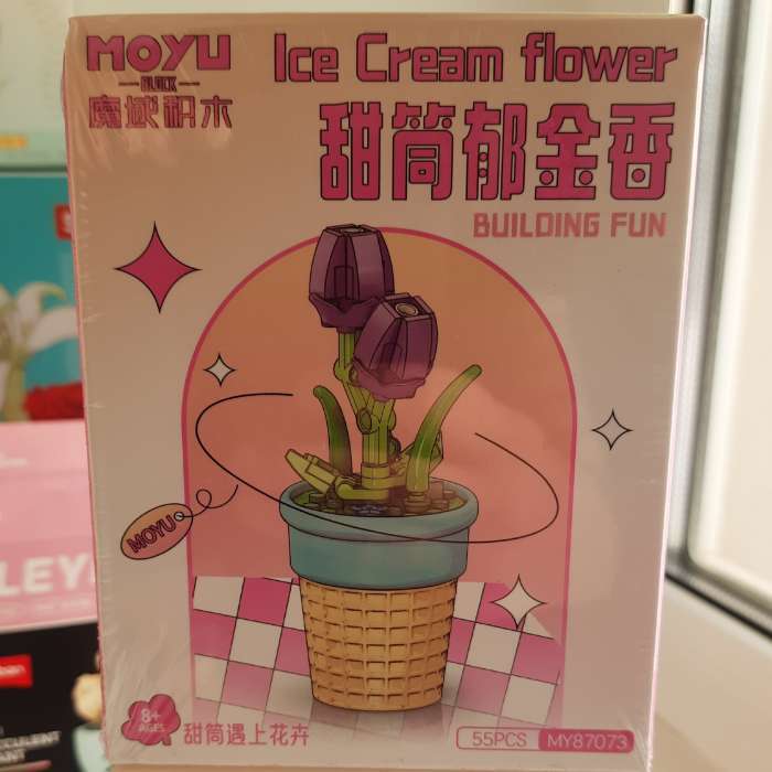 Фотография покупателя товара УЦЕНКА Конструктор Цветы «Голубики в горшочке», 68 деталей - Фото 2