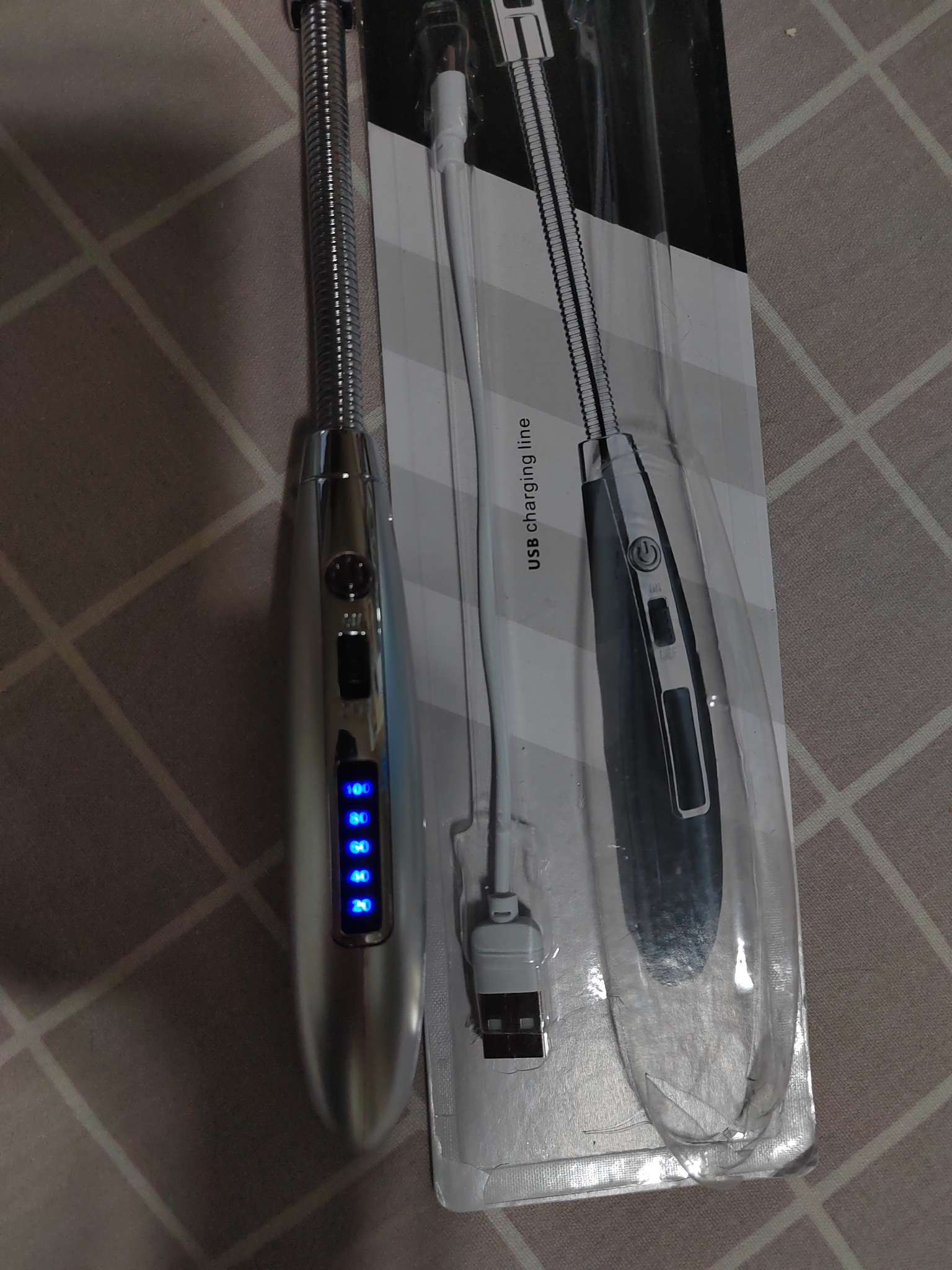 Фотография покупателя товара Зажигалка электронная для кухни и свечей, дуговая, 220 мАч, USB - Фото 3