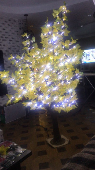 Фотография покупателя товара Светодиодное дерево «Клён» 1.8 м, 384 LED, постоянное свечение, 220 В, свечение белое - Фото 3