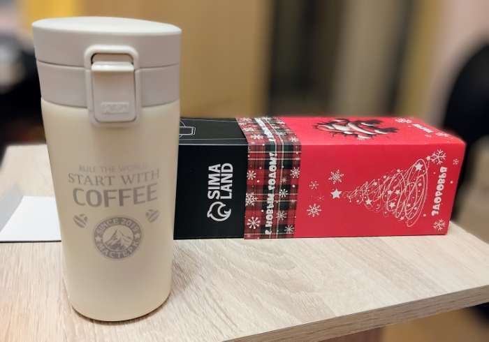 Фотография покупателя товара УЦЕНКА Термокружка, 380 мл, Style Start with coffee, сохраняет тепло 8 ч, с ситечком - Фото 2