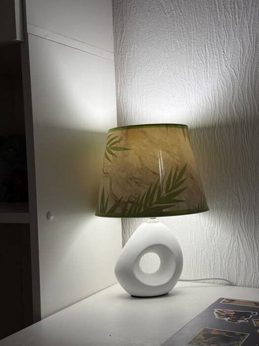 Фотография покупателя товара Настольная лампа с абажуром RISALUX «Сигалия», Е14, 15 Вт белый, 15×15×28 см - Фото 4