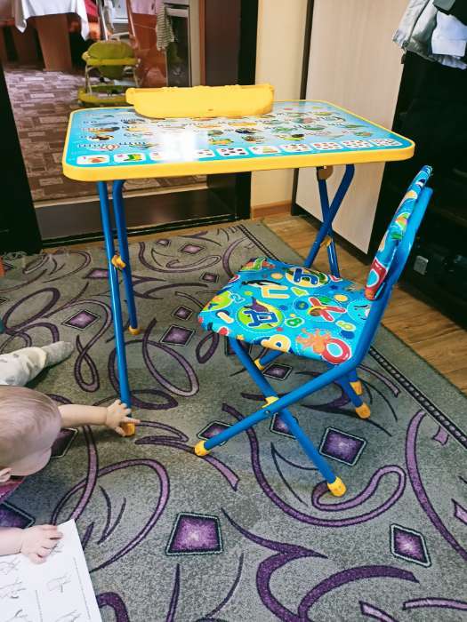 Фотография покупателя товара Комплект детской мебели «Познайка. Азбука» складной, цвета стула МИКС - Фото 33