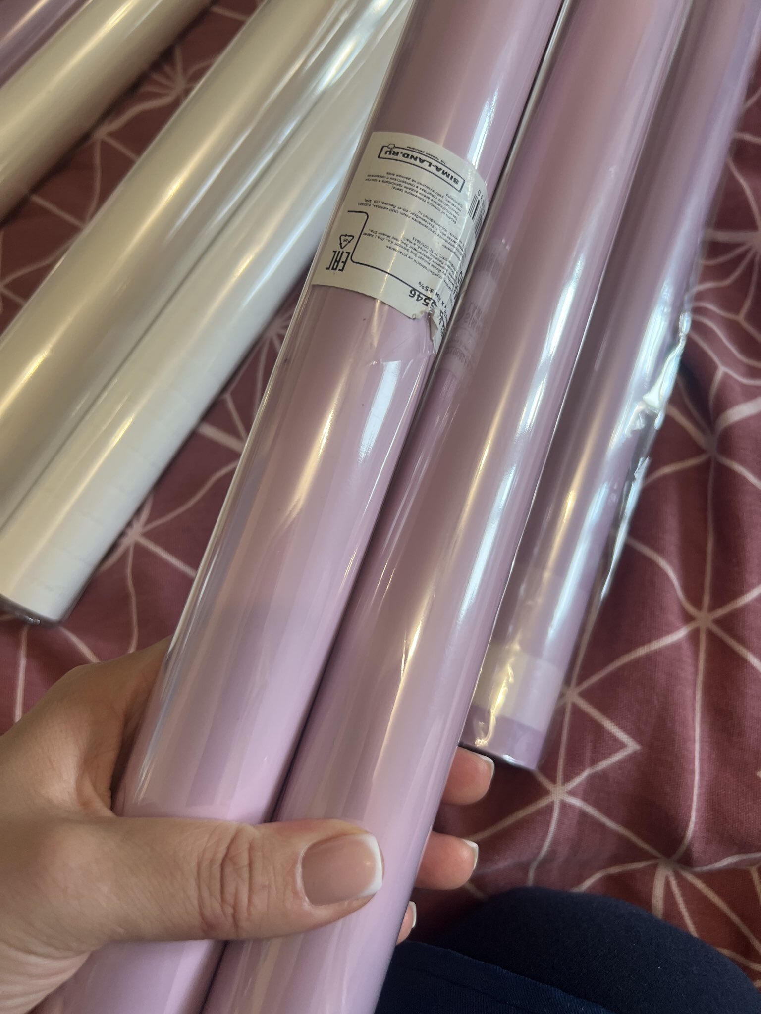 Фотография покупателя товара Пленка для цветов и букетов, матовая, пудра светлая, 0.57×10 м ±1 см - Фото 128