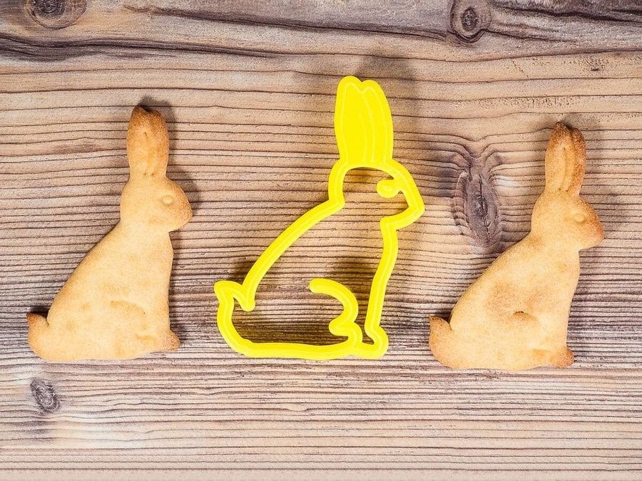 Фотография покупателя товара Форма для печенья «Зайчик», вырубка, штамп, цвет микс - Фото 4