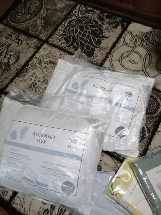 Фотография покупателя товара Подушка «Этель. Лебяжий пух», 50×70 см, поплин - Фото 1