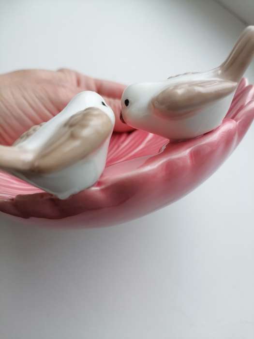 Фотография покупателя товара Блюдо керамическое «Голубки на цветке», 13×13.5×3 см, цвет розовый - Фото 15