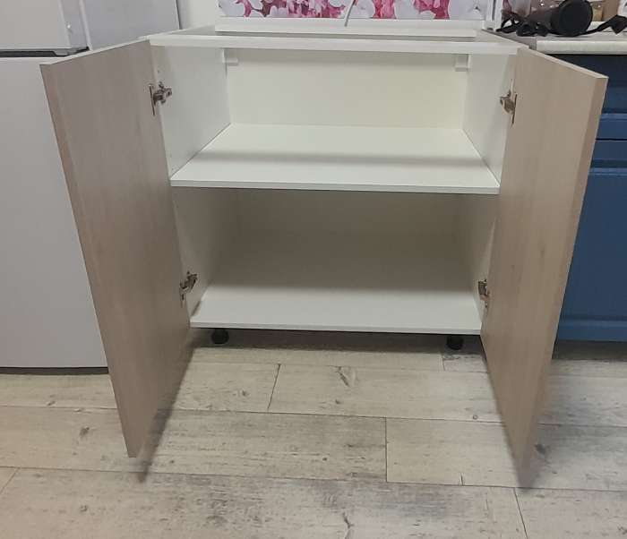 Фотография покупателя товара Шкаф напольный «Комфорт», 800×580×820 мм, цвет сосна аланд/белый - Фото 4