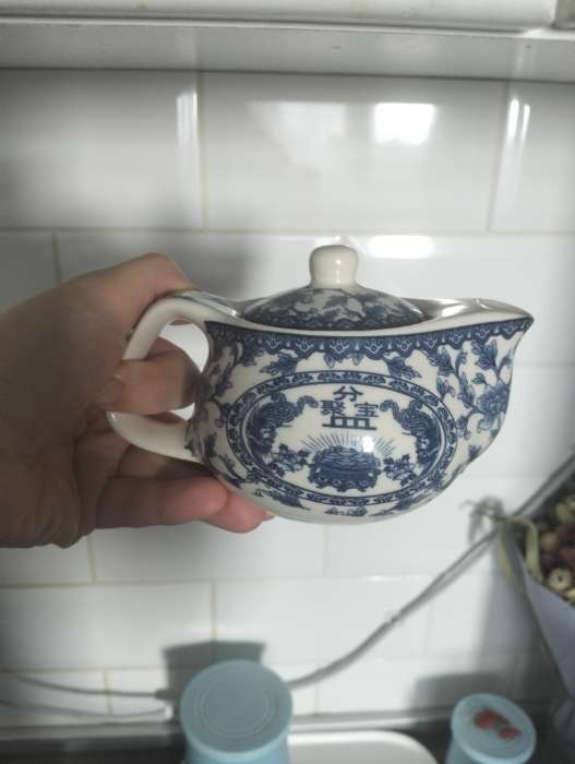 Фотография покупателя товара УЦЕНКА Чайник заварочный «Восточная мудрость» 200 мл, 14×9.5×8 см, синяя - Фото 2