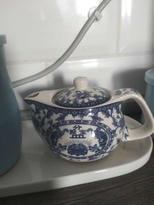 Фотография покупателя товара УЦЕНКА Чайник заварочный «Восточная мудрость» 200 мл, 14×9.5×8 см, синяя - Фото 3