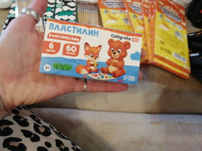 Фотография покупателя товара Пластилин Calligrata «Классический», 10 цветов, 150 г - Фото 1