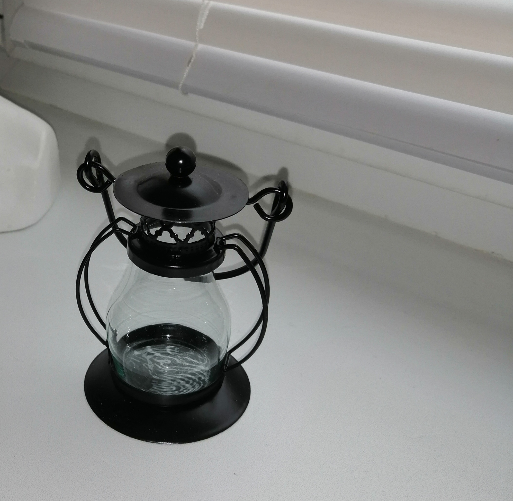 Фотография покупателя товара Подсвечник металл, стекло на 1 свечу "Пузатый фонарик" 9,2х6,2х5,8 см