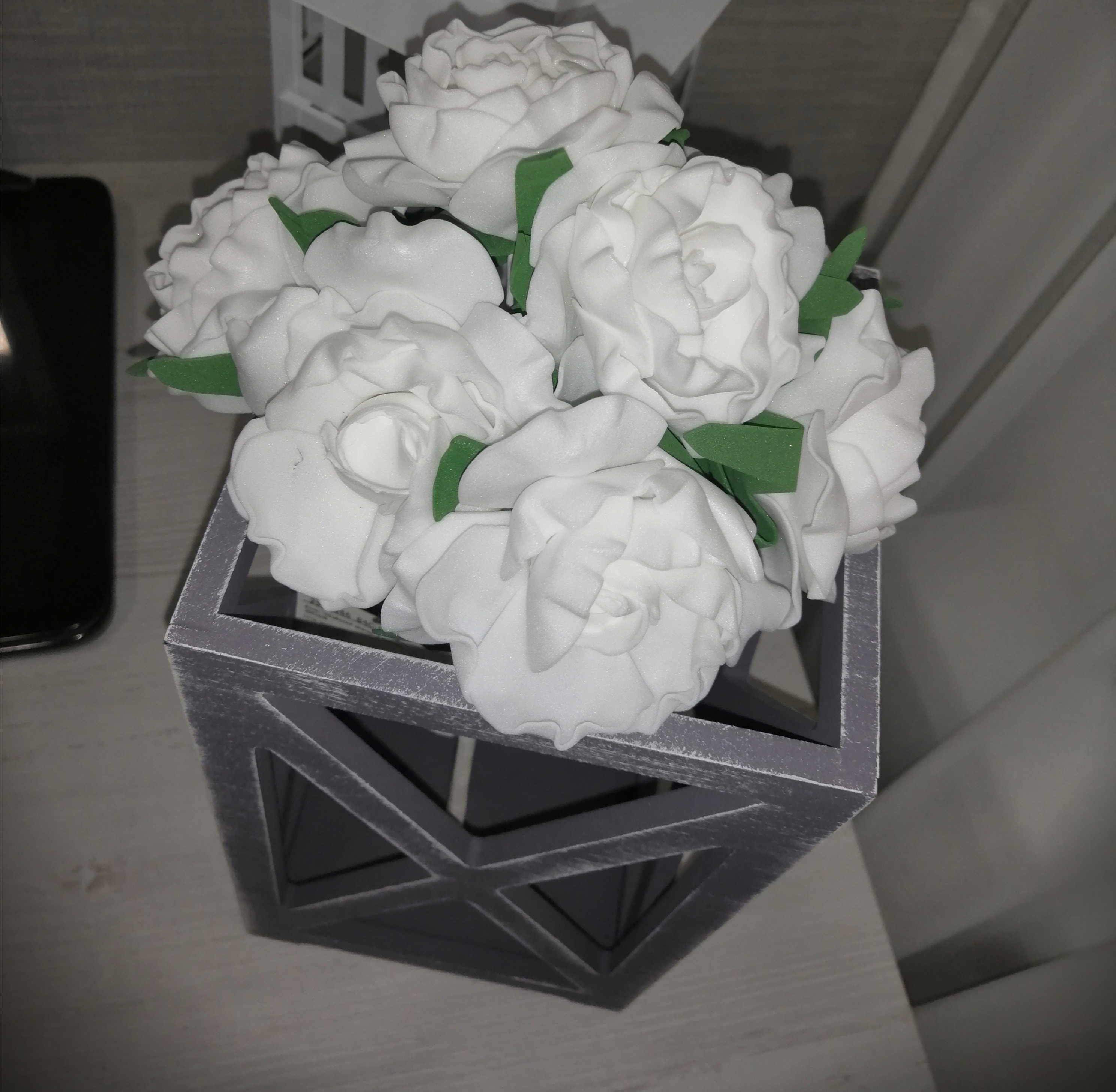 Фотография покупателя товара Букет "Объёмный цветок" 7 цветков, белый - Фото 7