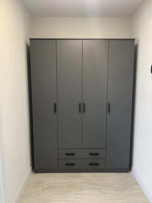 Фотография покупателя товара Шкаф прямой четырёхстворчатый «Квадро», 1600×487×2200 мм, цвет белый - Фото 1