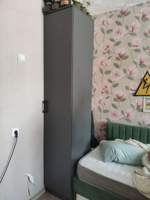 Фотография покупателя товара Шкаф – пенал «Соло», 400×490×2200 мм, цвет графит - Фото 62