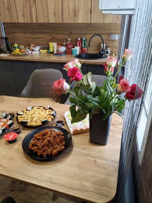 Фотография покупателя товара Кухонный гарнитур прямой «Венера», с столешницей, 2000 мм, цвет дуб вотан/графит софт - Фото 2