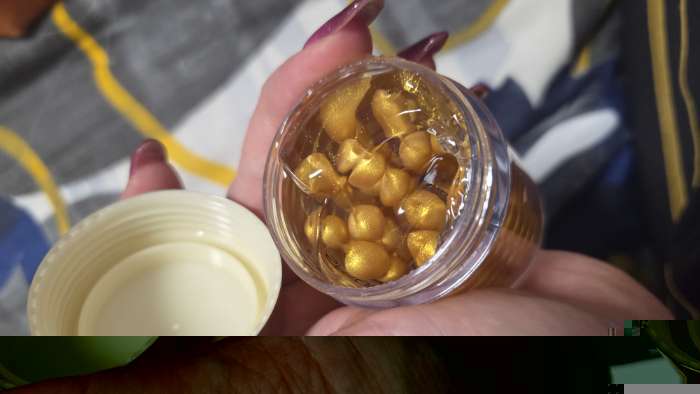 Фотография покупателя товара Крем для глаз капсульный питательный SADOER с золотом, против отёчности и морщин, 60 г - Фото 5