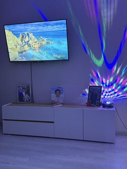 Фотография покупателя товара Тумба под ТВ «Аркон», 1800×370×490 мм, цвет белый / дуб вотан - Фото 1