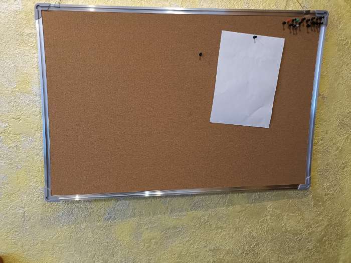 Фотография покупателя товара Доска двусторонняя, пробковая и магнитно-маркерная, 90×60 см - Фото 11