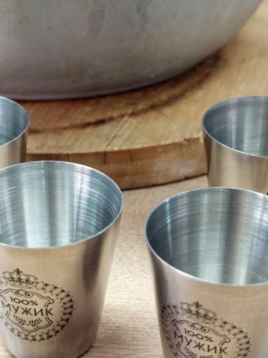 Фотография покупателя товара Стопки в чехле «100% Мужик»: нержавеющая сталь, набор 3 шт. × 30 мл - Фото 3