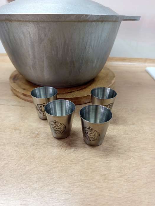 Фотография покупателя товара Стопки в чехле «100% Мужик»: нержавеющая сталь, набор 3 шт. × 30 мл - Фото 1