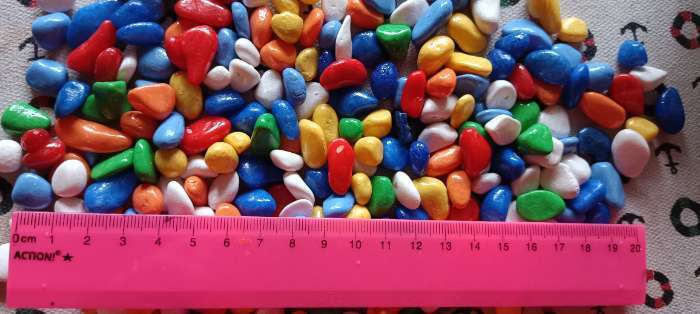 Фотография покупателя товара Галька для аквариума DECOR DE «Мультиколор», фр. 5-10 мм, 350 г - Фото 1