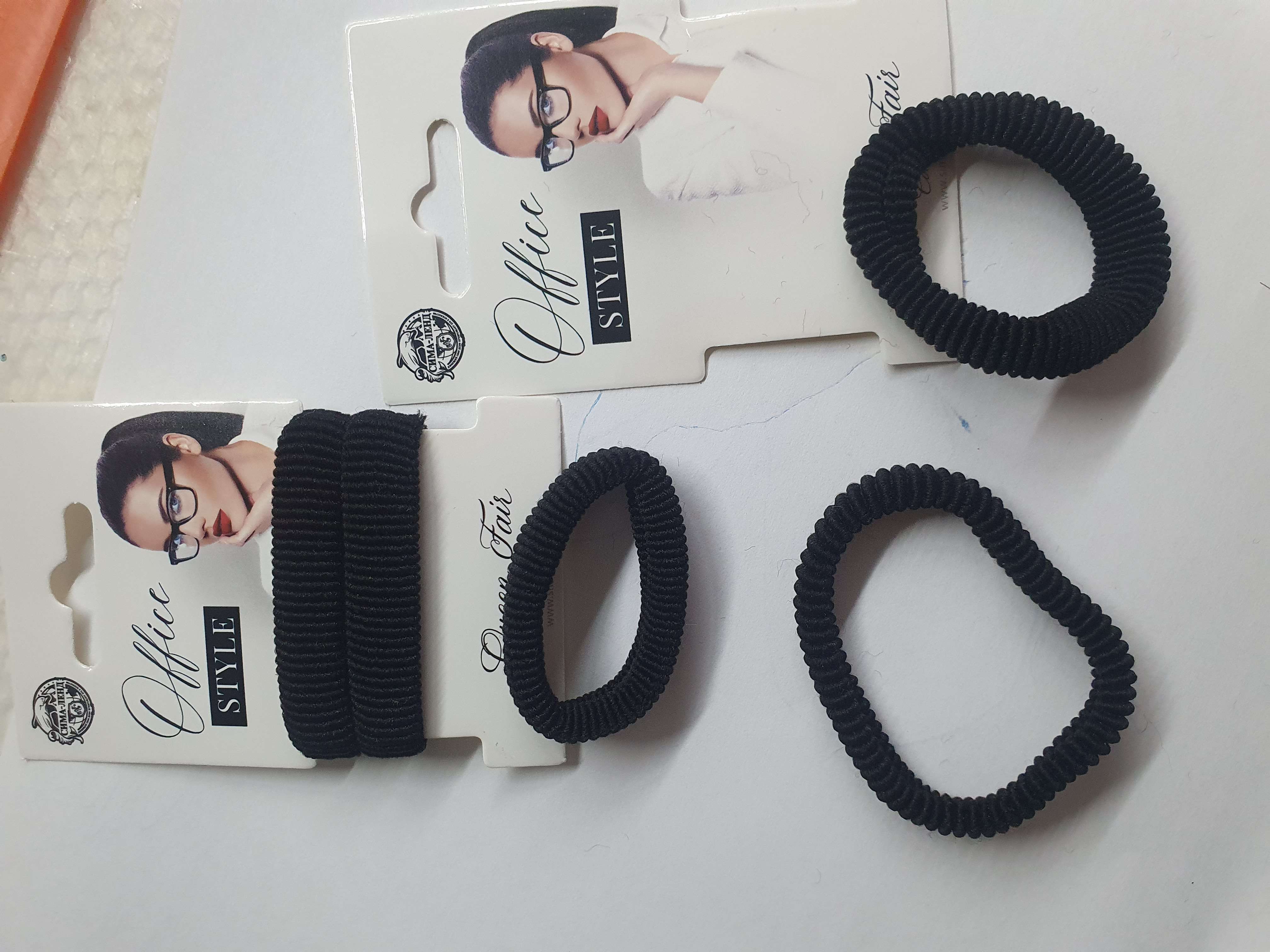 Фотография покупателя товара Резинка для волос "Стиль классик" (набор 3 шт) 5,5 см, чёрный - Фото 2