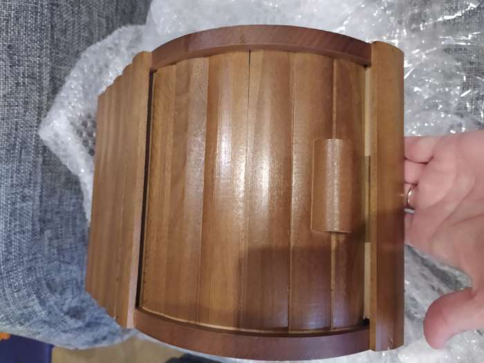 Фотография покупателя товара Хлебница деревянная "Славянская", 20 см, массив бука
