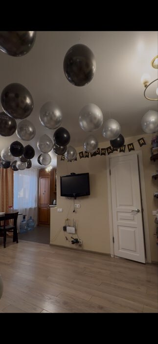 Фотография покупателя товара Воздушные шары латексные 12" «С днём рождения. Ты- сила », 5 шт. - Фото 1