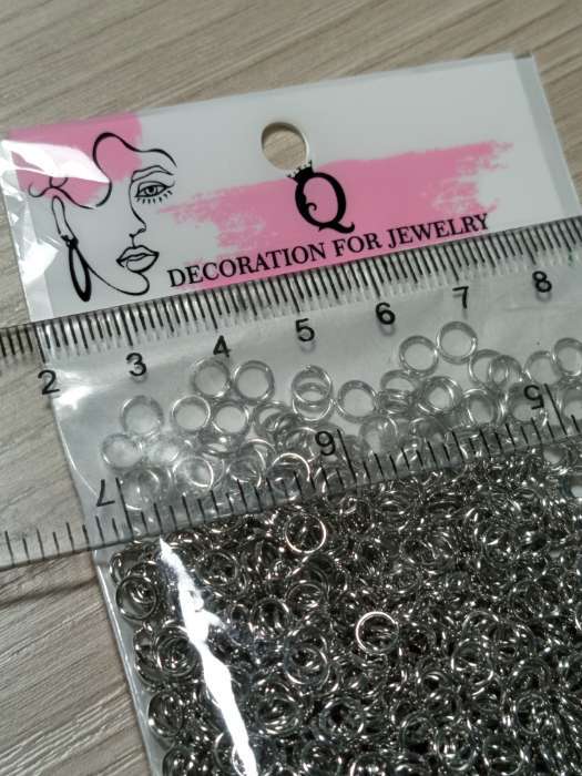 Фотография покупателя товара Кольцо соединительное 0.6×5 мм, 50 г (набор ±950 шт.) СМ-973, цвет серебро - Фото 1