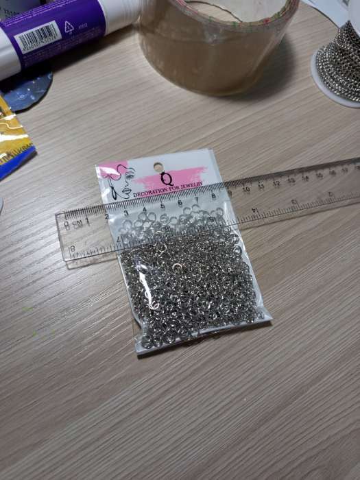 Фотография покупателя товара Кольцо соединительное 0.6×5 мм, 50 г (набор ±950 шт.) СМ-973, цвет серебро - Фото 2