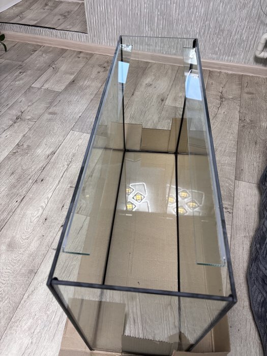 Фотография покупателя товара Аквариум Прямоугольный «Атолл» с крышкой, 100 л, 80×25×50/55 см, чёрный - Фото 7