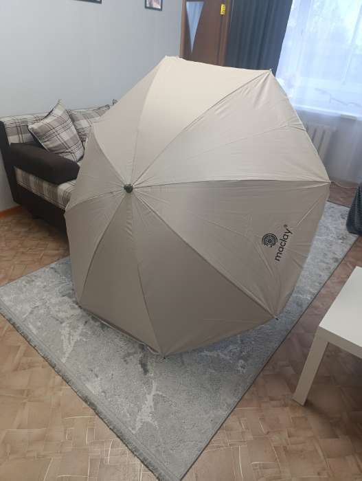 Фотография покупателя товара Зонт пляжный maclay, с УФ-защитой, d=180 см, h=195 см - Фото 2