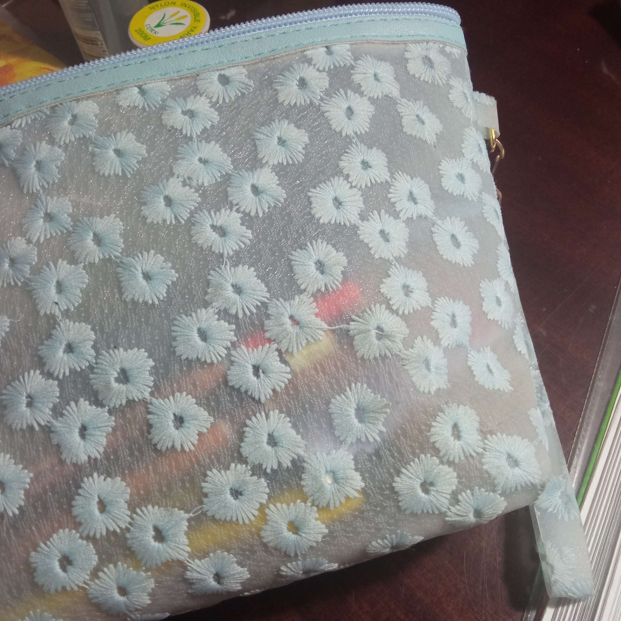 Фотография покупателя товара Косметичка на молнии, цвет матовый голубой - Фото 3