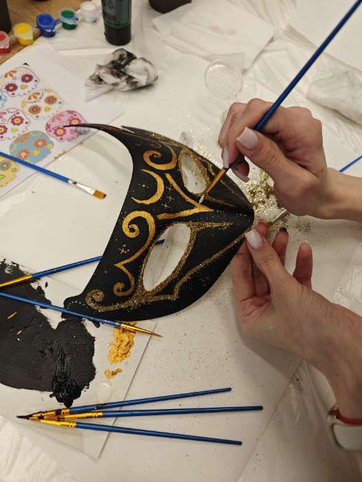 Фотография покупателя товара Маска под роспись «Вольто», с красками - Фото 1