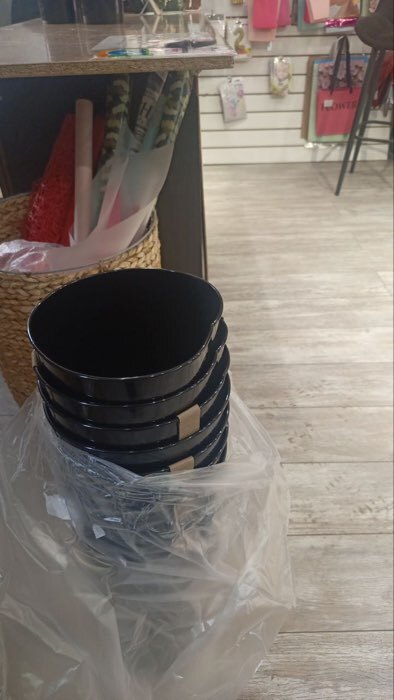 Фотография покупателя товара Вазон без ручек, 9 л, h=39 см, нержавеющая сталь, чёрный - Фото 1