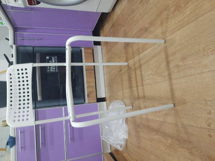 Фотография покупателя товара Стул пластиковый, с перфорацией, цвет белый - Фото 1